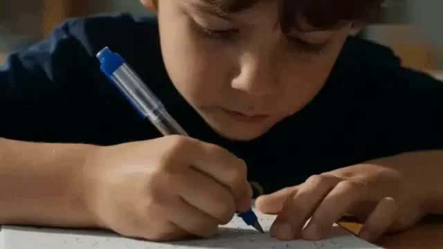 Kid writing